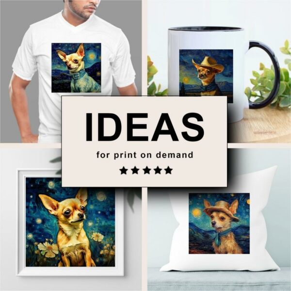 Chihuahua Impressionism Merchandising