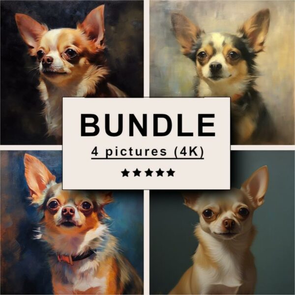 Chihuahua Oil Painting Bundle