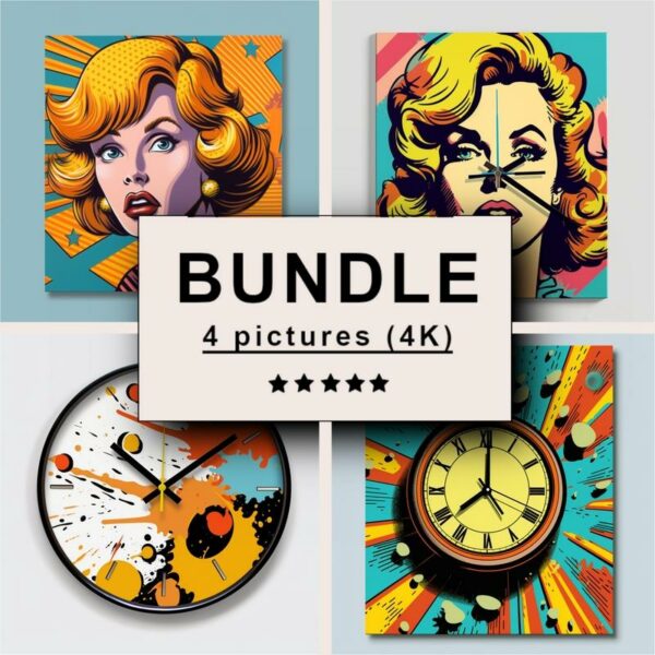 Clock Pop Art Bundle