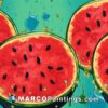 Color splattemelon graphics illustration and