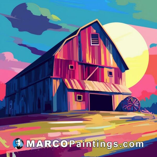 Colorful barn painting