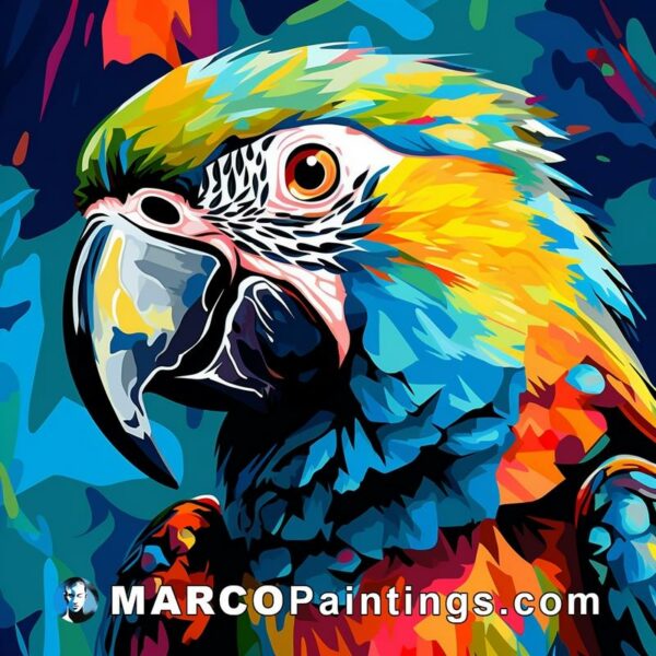 Colorful parrot parrot's face painting diy paint by numbers