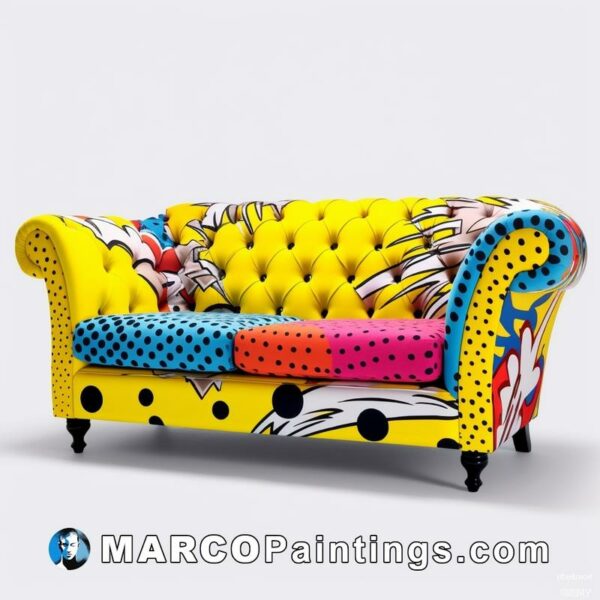 Colorful sofa with multiple colors