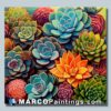 Colourful succulent paintings for an affordable price