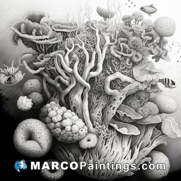 Coral art drawing mtt artist