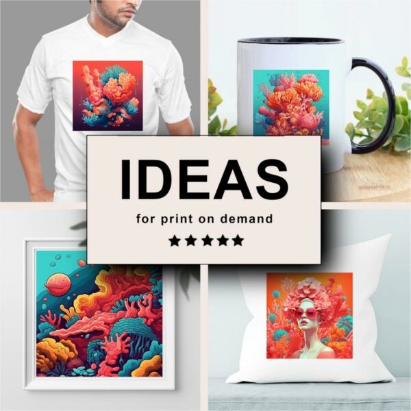 Coral Pop Art Merchandising
