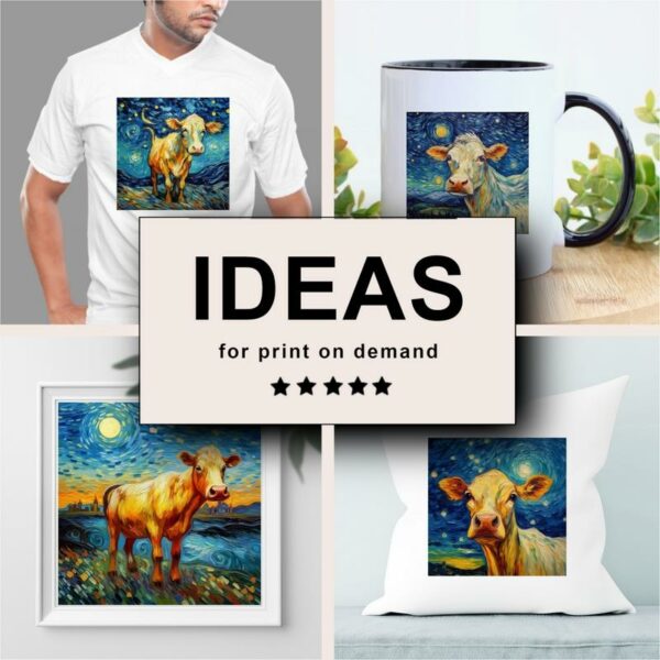 Cow Impressionism Merchandising