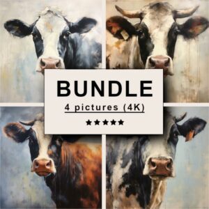 Cow Oil Painting Bundle