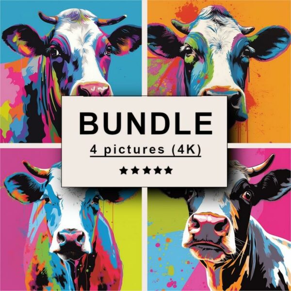 Cow Pop Art Bundle