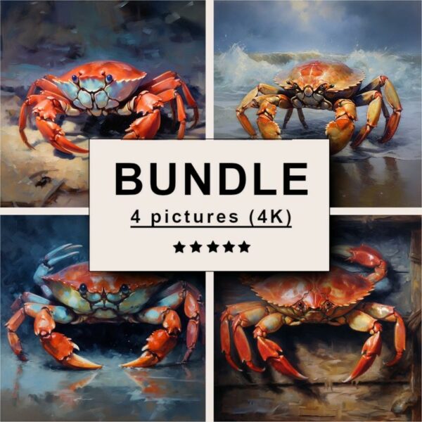 Crab Oil Painting Bundle