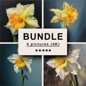 Daffodil Oil Painting Bundle