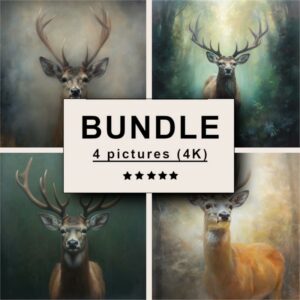 Deer Oil Painting Bundle
