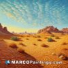 Digital painting desert desert desert
