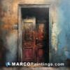 Door of a broken door 2030 oil painting by marco carlin