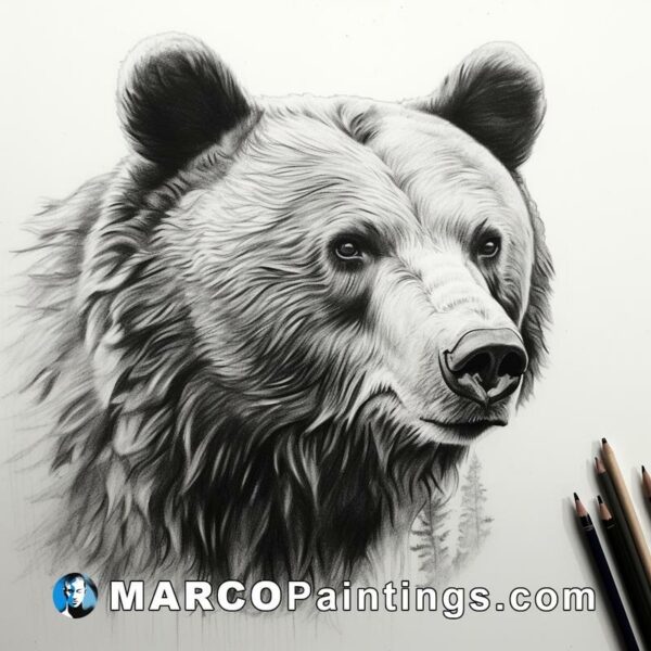 Drawing of a brown bear by eddie schmid