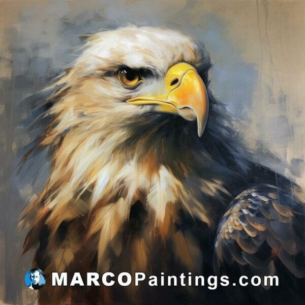 Eagle portrait painting for desktop