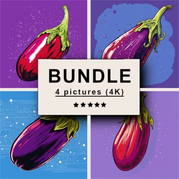 Eggplant Pop Art Bundle