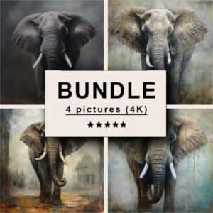 Elephant Oil Painting Bundle