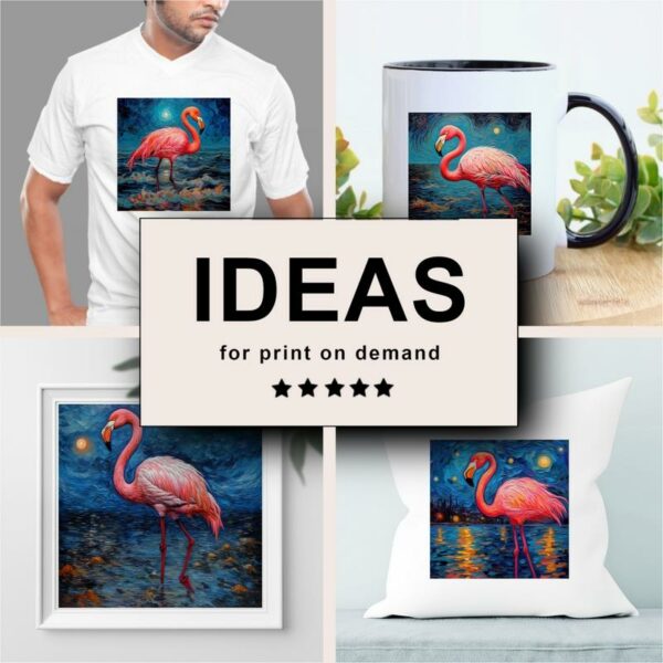 Flamingo Impressionism Merchandising