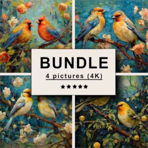 Garden Birds Impressionism Bundle