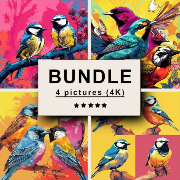 Garden Birds Pop Art Bundle