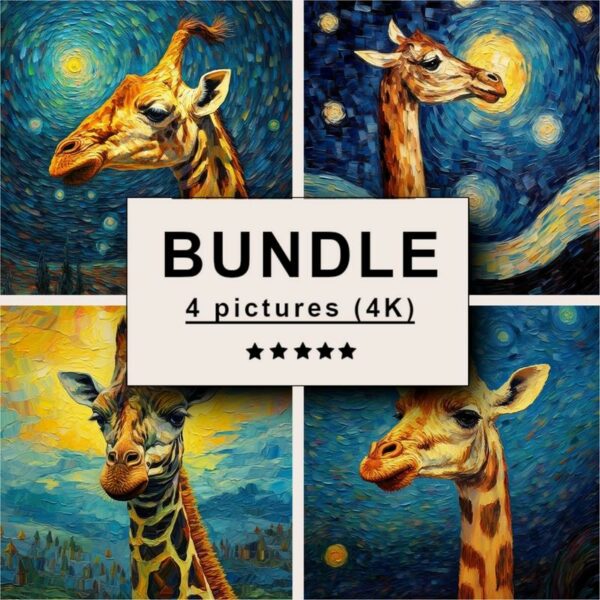 Giraffe Impressionism Bundle