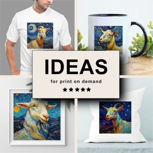 Goat Impressionism Merchandising
