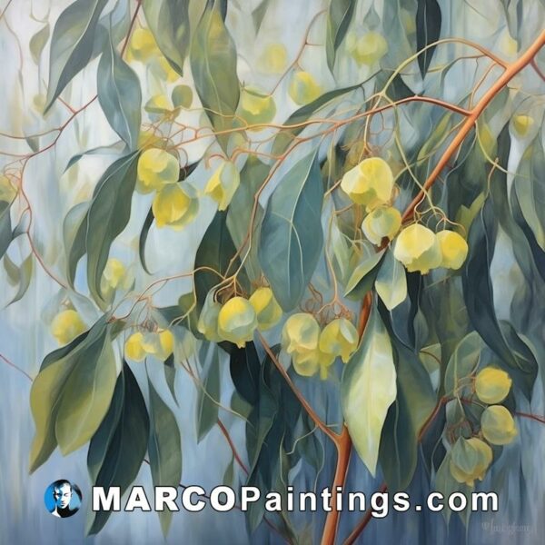 Golden gum tree oil on canvas 20x24
