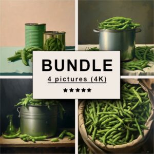 Green Beans Oil Painting Bundle