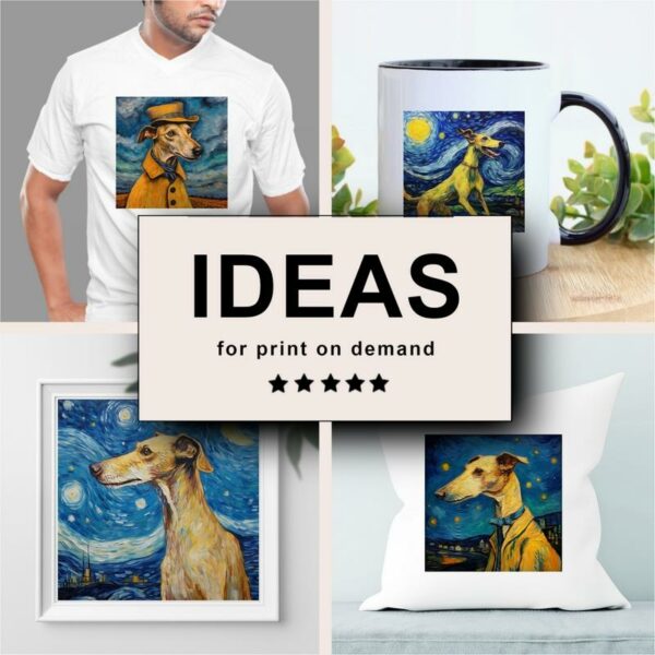 Greyhound Impressionism Merchandising