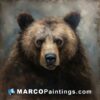 Grizzly bear painting by david smunton