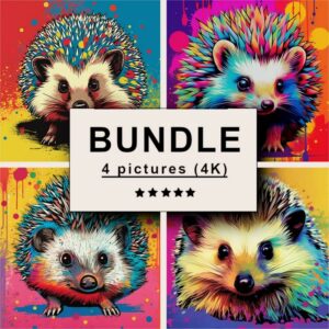 Hedgehog Pop Art Bundle
