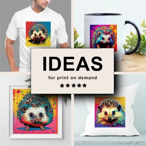 Hedgehog Pop Art Merchandising