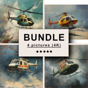 Helicopter Oil Painting Bundle