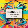 Helicopter Pop Art Bundle