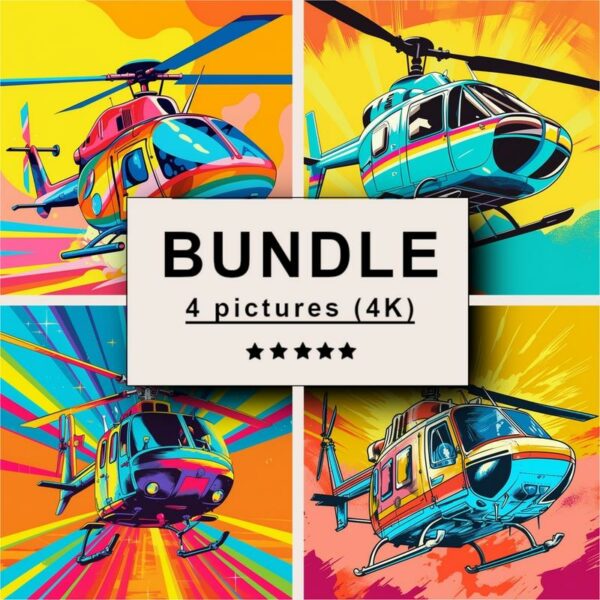 Helicopter Pop Art Bundle