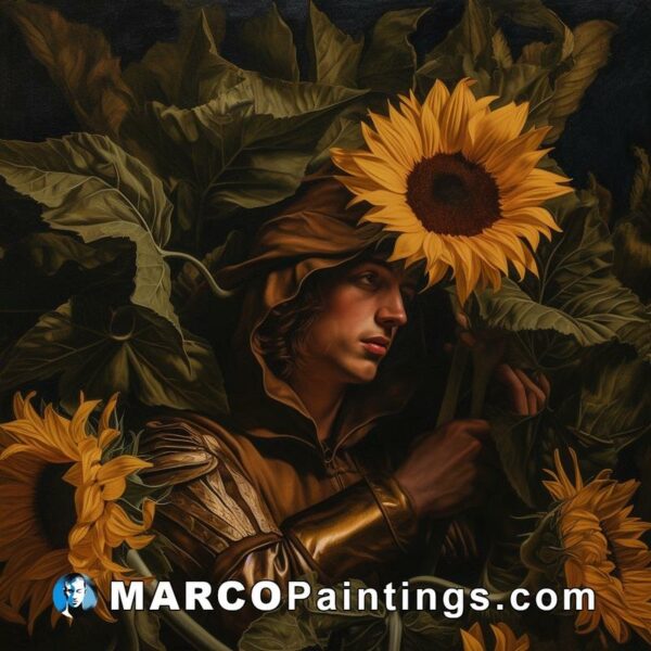 Hero of the enchantress sunflowers digital art
