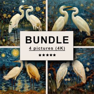 Herons and Egrets Impressionism Bundle