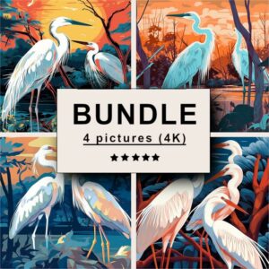 Herons and Egrets Pop Art Bundle