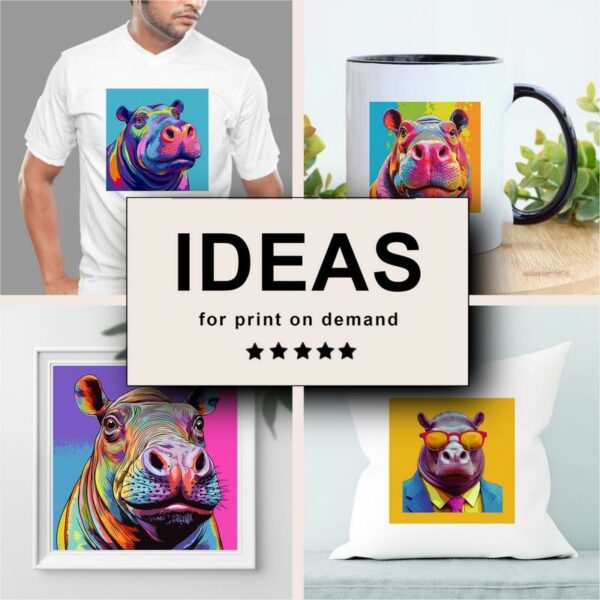 Hippopotamus Pop Art Merchandising