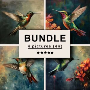 Hummingbird Oil Painting Bundle