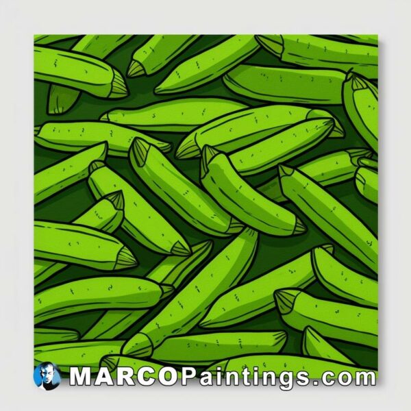 Illustration of some green beans in the image