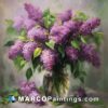 In the light lilac oil painting