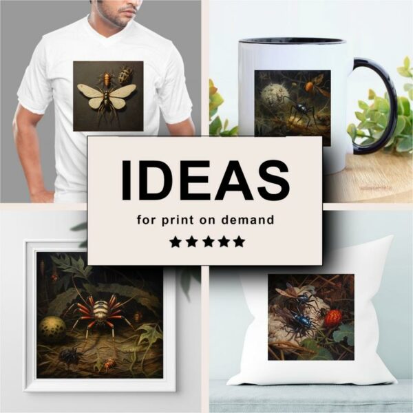 Insect and Arachnid Oil Painting Merchandising
