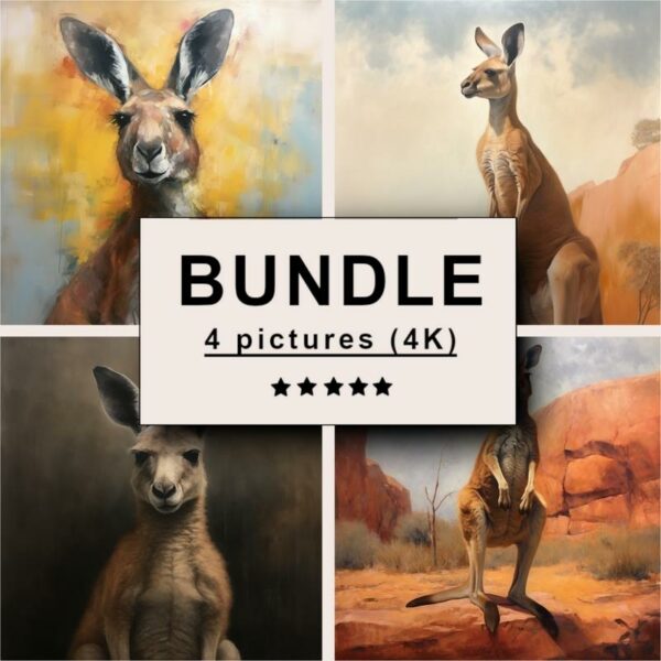 Kangaroo Oil Painting Bundle