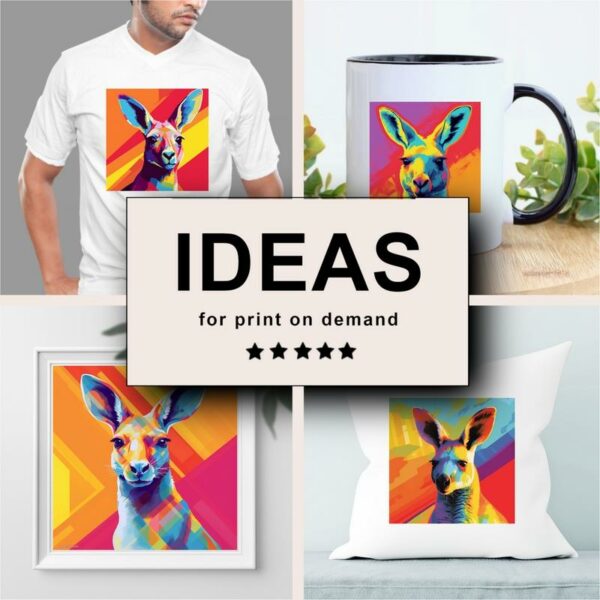 Kangaroo Pop Art Merchandising
