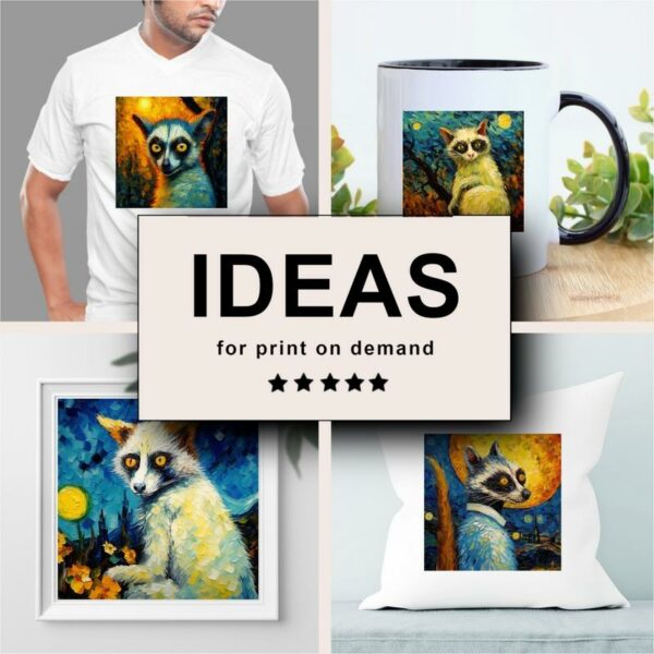 Lemur Impressionism Merchandising
