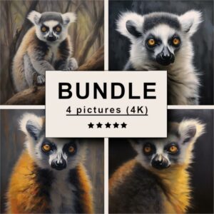Lemur Oil Painting Bundle