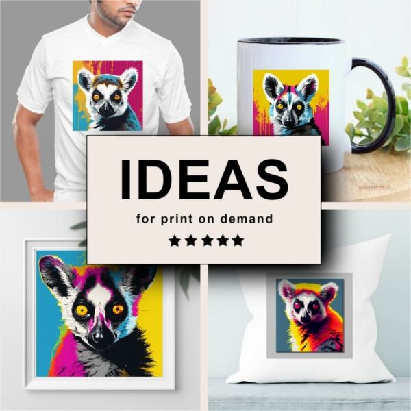 Lemur Pop Art Merchandising