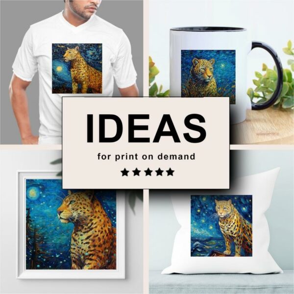 Leopard Impressionism Merchandising